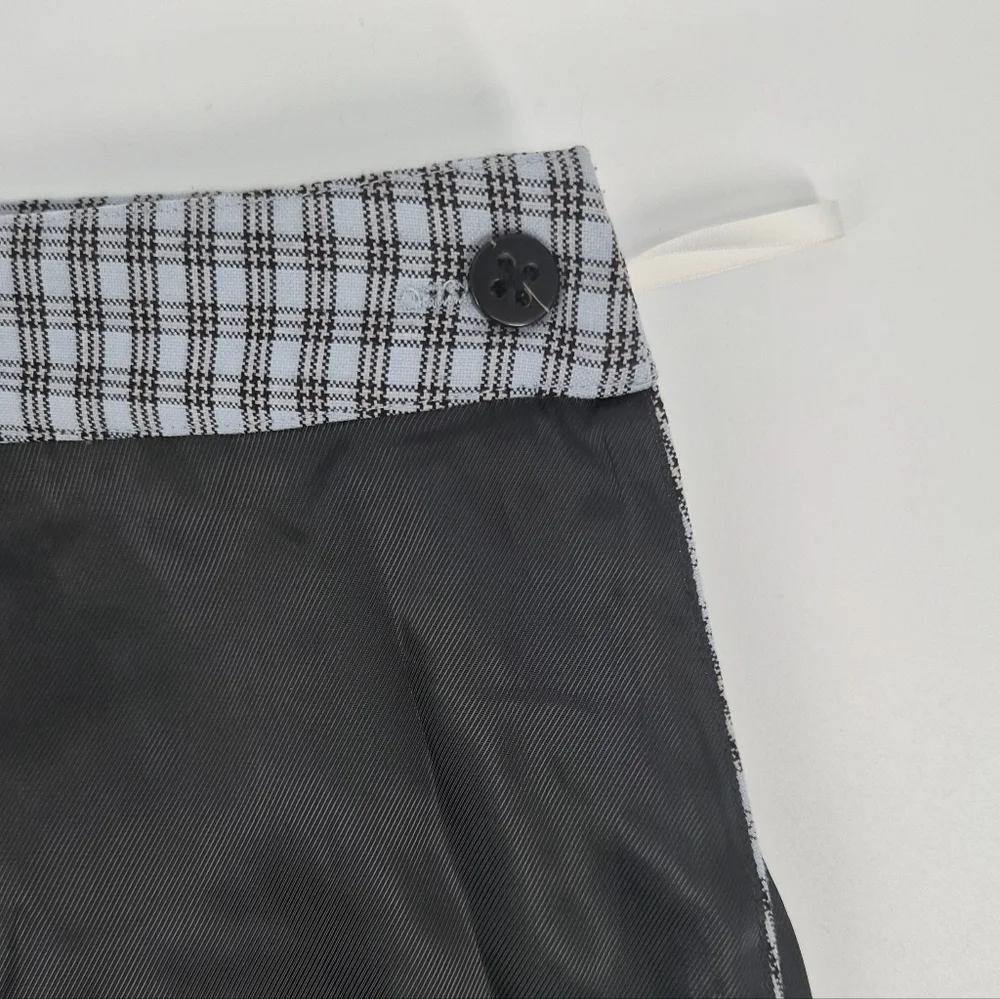 Aritzia Sunday Best Pilot‎ Skort Dusty Blue Check Plaid Mini Size 10